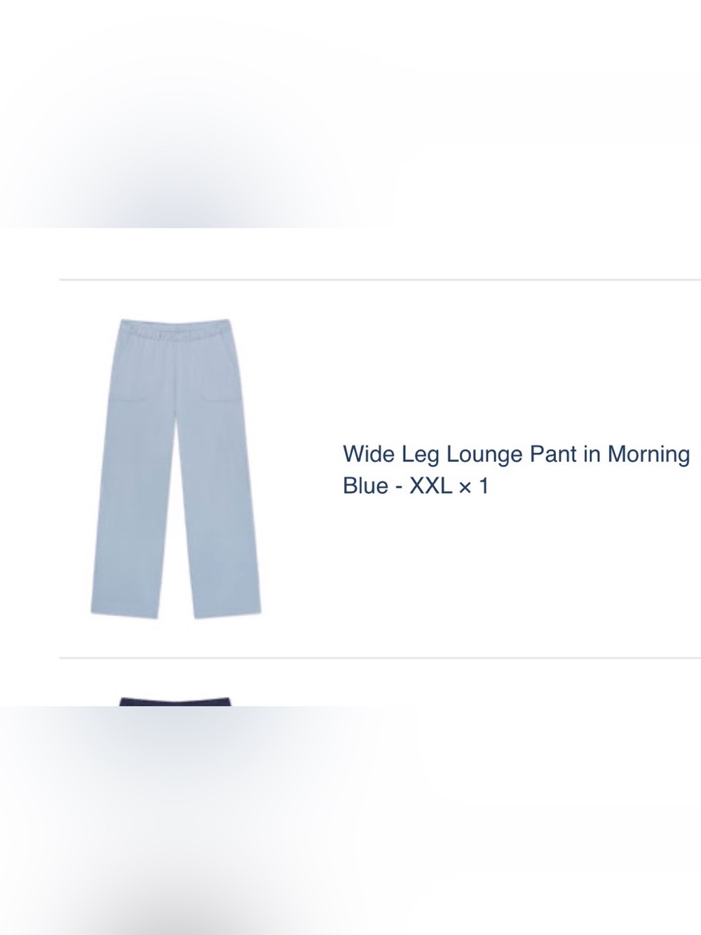 LAKE Wide Leg Lounge Pant in Morning Blue